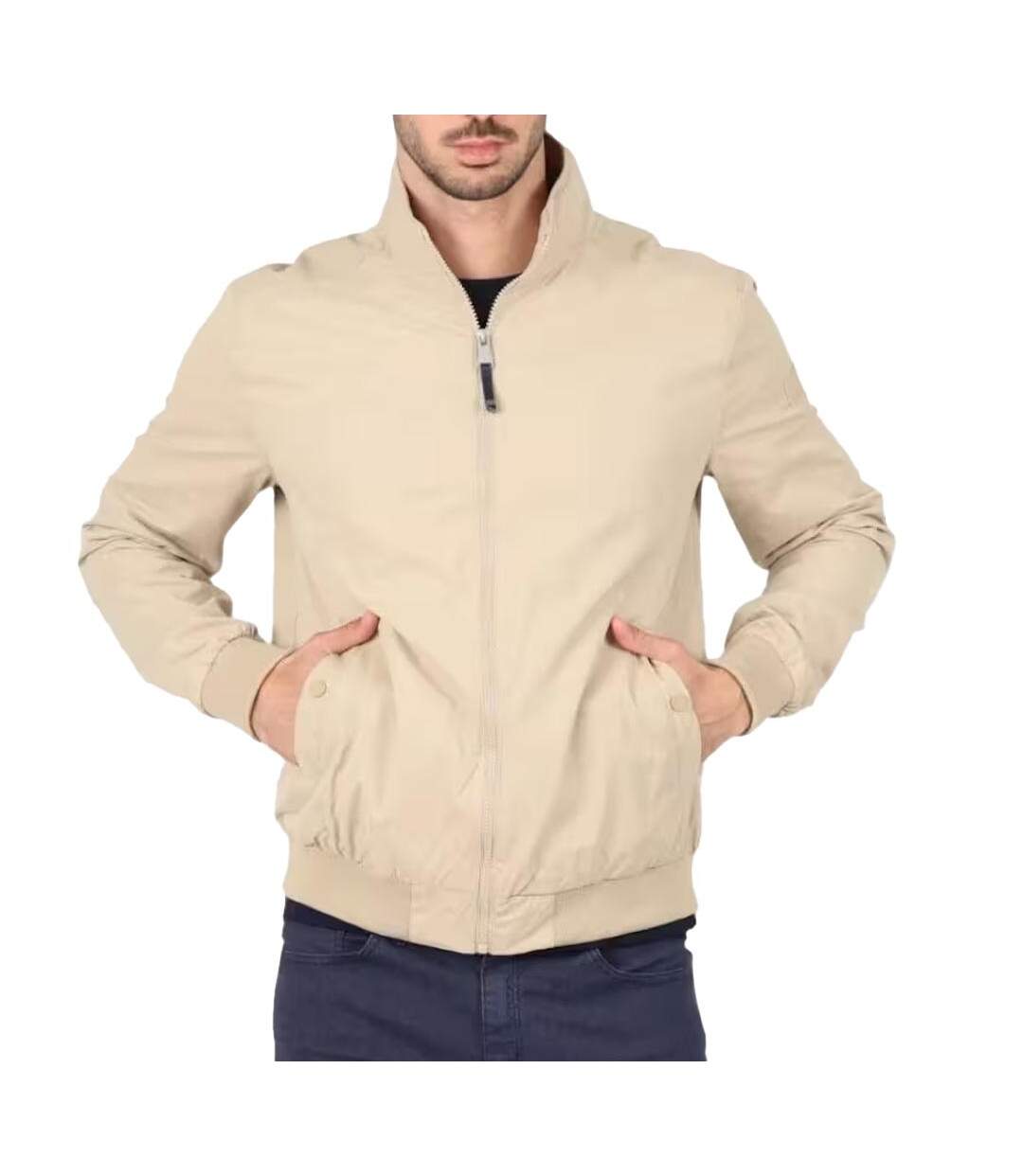 Blouson beige homme tbs basym-1