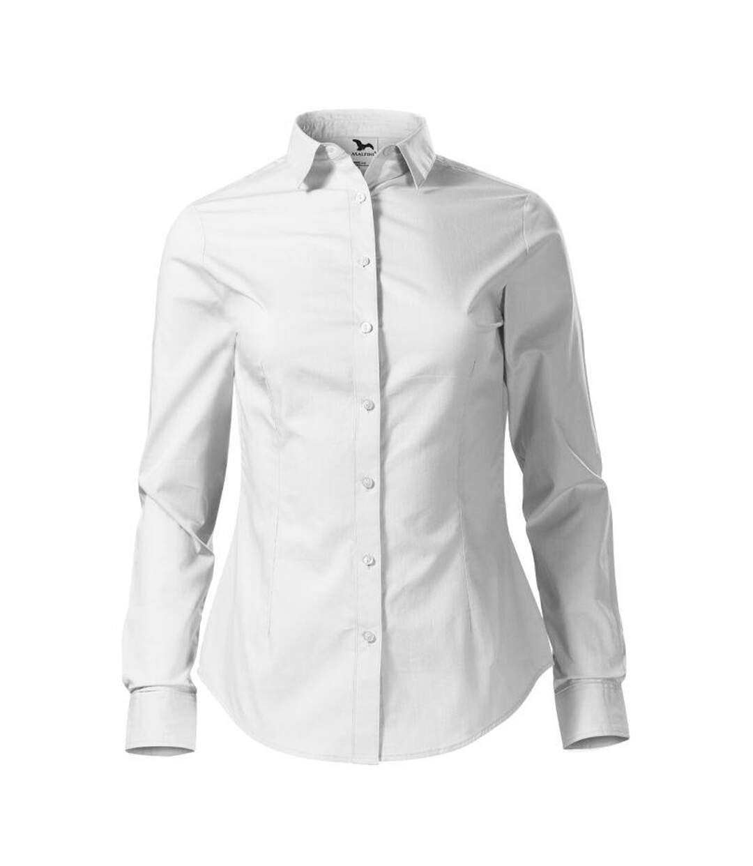 Chemisier Manches Longues Style Femme Blanc Malfini-1