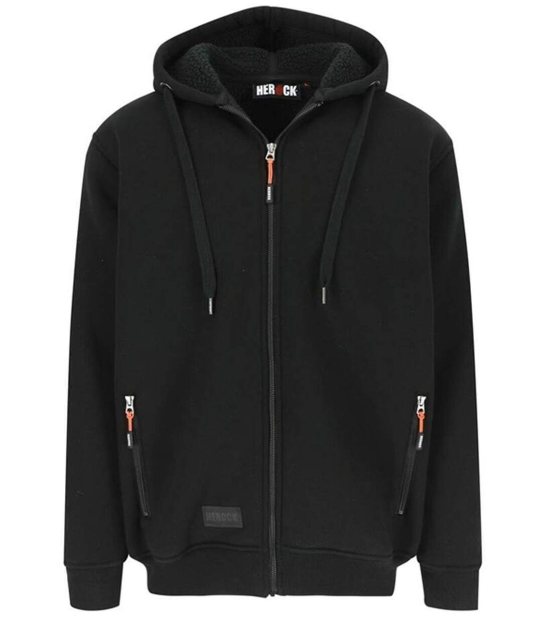 Veste sweat de travail zippée à capuche - Homme - HK370 - noir