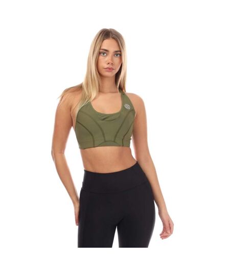 Womens/ladies Series-3 Hi-impact Sports Bra Khaki Green Skins