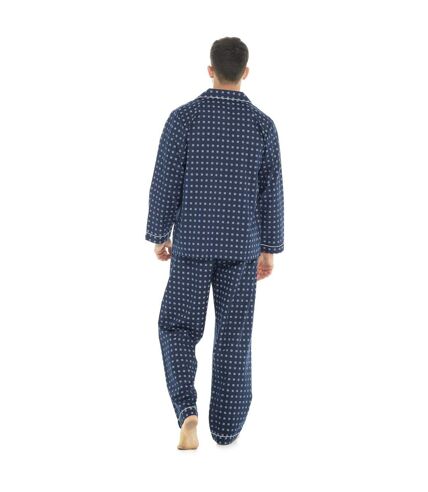 Walter Grange Mens Traditional Printed Pajama Set (Blue)
