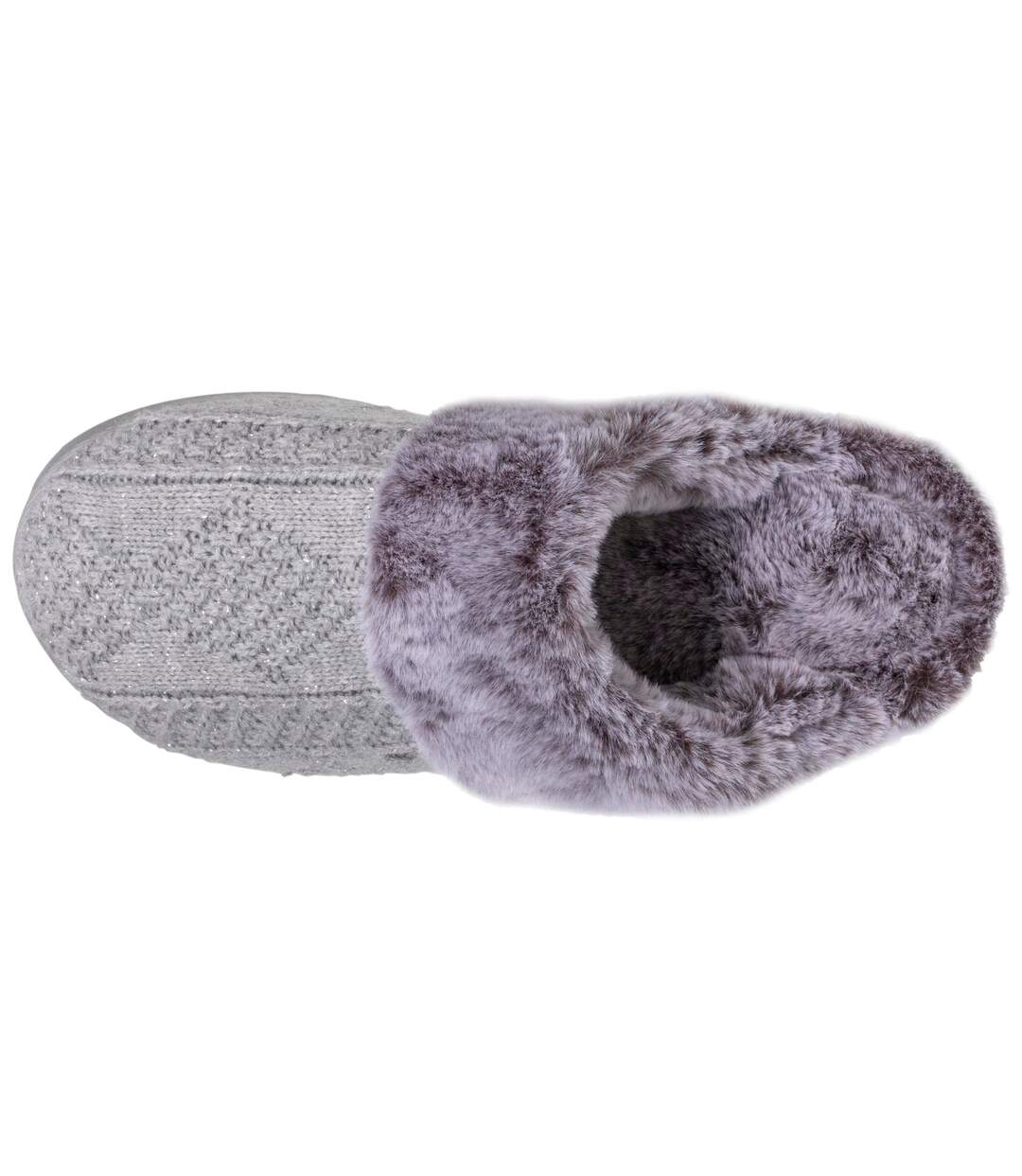 Isotoner Chaussons Mules femme ultra confortables, bordure en fausse fourrure-2