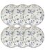 Lot de 6 Assiettes Creuses Umami Fleur 20cm Bleu-2
