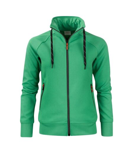 Womens/ladies Jog Sweat Jacket Fresh Green Printer