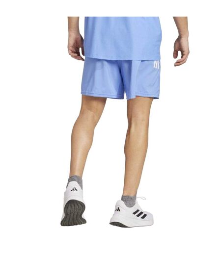 Mens Own The Run Logo Running Shorts Blue Adidas