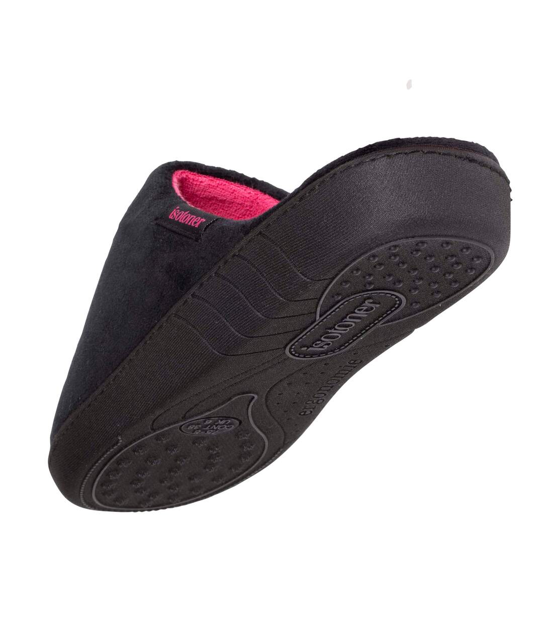 Isotoner Chaussons Mules femme très confortables, soutien voûte plantaire, intemporelles-5