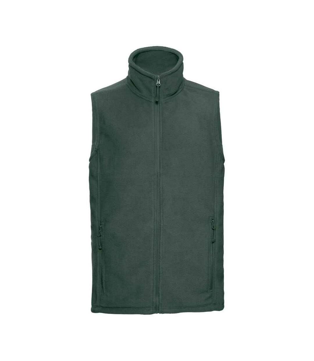 Mens Fleece Outdoor Gilet Bottle Green Russell-1