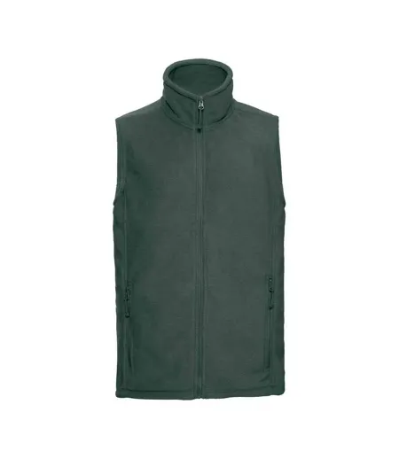 Mens Fleece Outdoor Gilet Bottle Green Russell