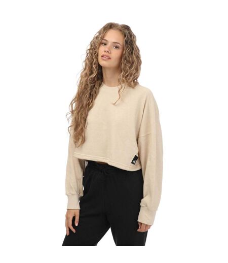 Sweat studio femme beige Adidas