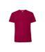 Mens Iconic Premium Ringspun Cotton T-shirt Cranberry Fruit Of The Loom-4
