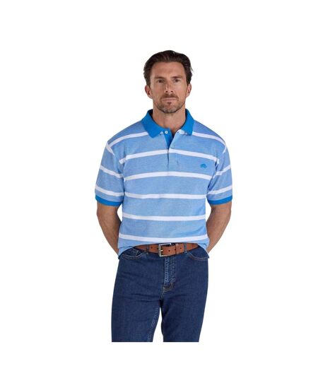 Polo Motif/style À Rayures Homme Bleu Électrique Raging Bull