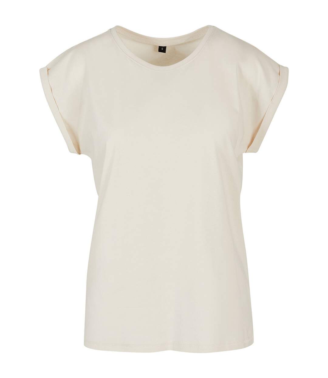 Womens/ladies Extended Shoulder Regular T-shirt Sand New Morning Studios-1
