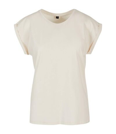 Womens/ladies Extended Shoulder Regular T-shirt Sand New Morning Studios