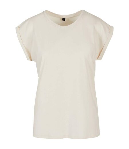 Womens/ladies Extended Shoulder Regular T-shirt Sand New Morning Studios