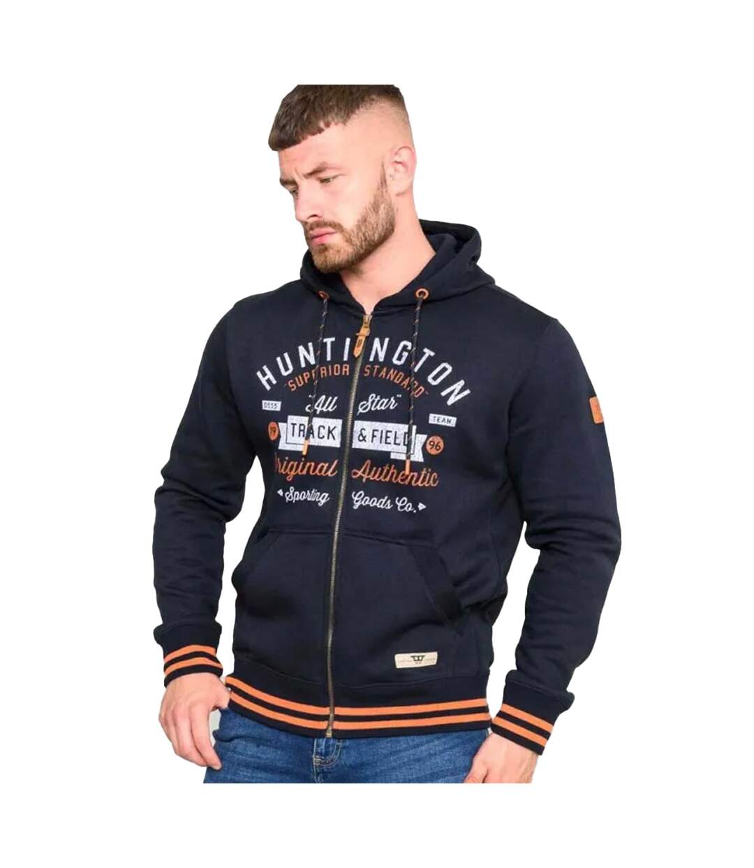 Veste à capuche d555 flanders homme bleu marine Duke-3