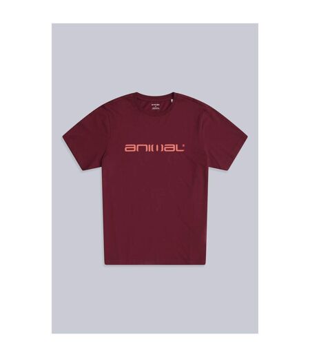 T-shirt Classico Homme Bordeaux Foncé Animal