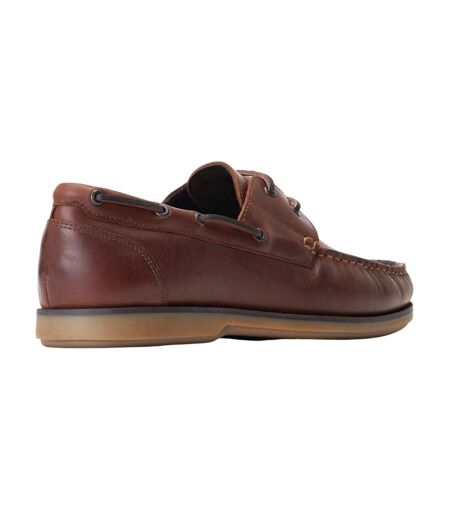 Mens Stern Boat Shoes Burnt Brown Base London