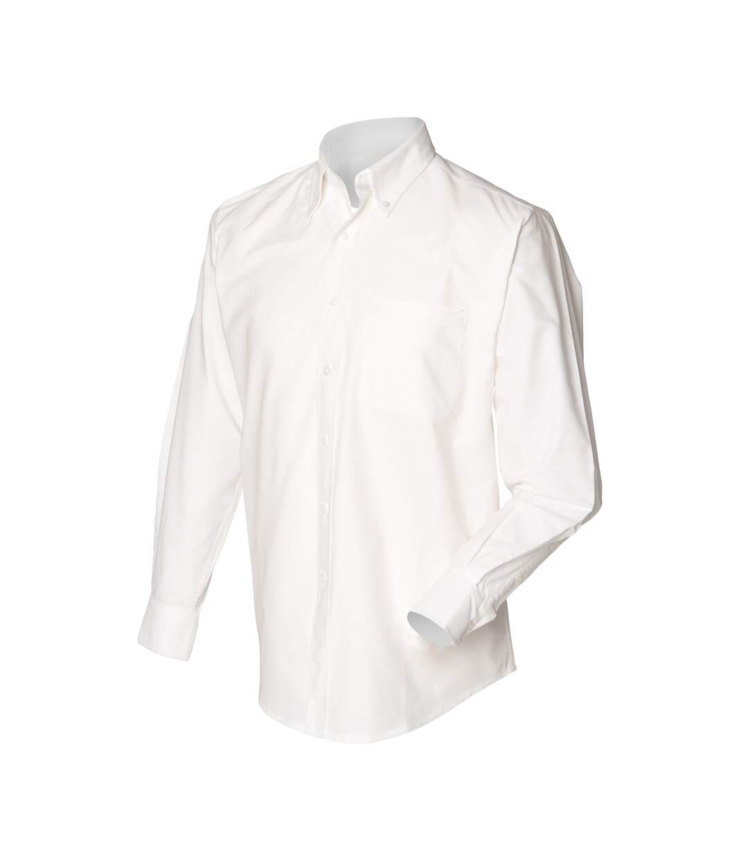 Henbury Mens Long Sleeve Classic Oxford Work Shirt (White) - UTRW637-1