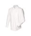 Henbury Mens Long Sleeve Classic Oxford Work Shirt (White) - UTRW637-1
