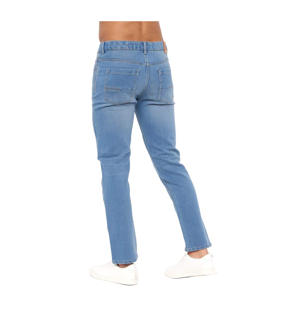 Jean Lampoons Homme Bleu Clair Délavé Crosshatch-3