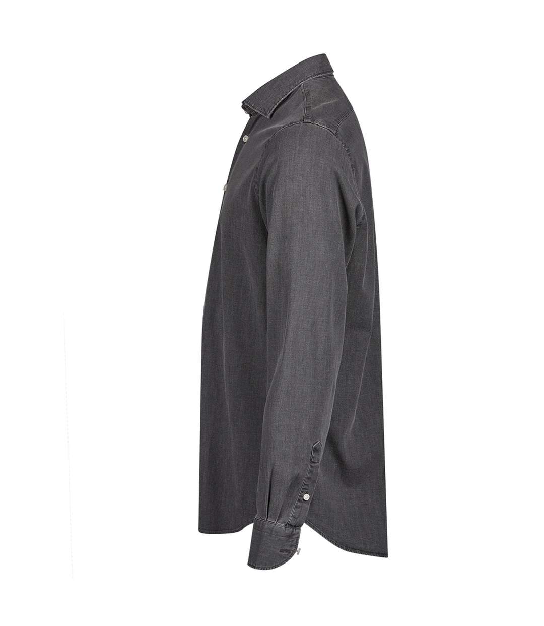Mens Plain Denim Shirt Black Denim Tee Jays-3