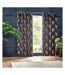 Galapagos jacquard eyelet curtains 229cm x 229cm navy Wylder-1