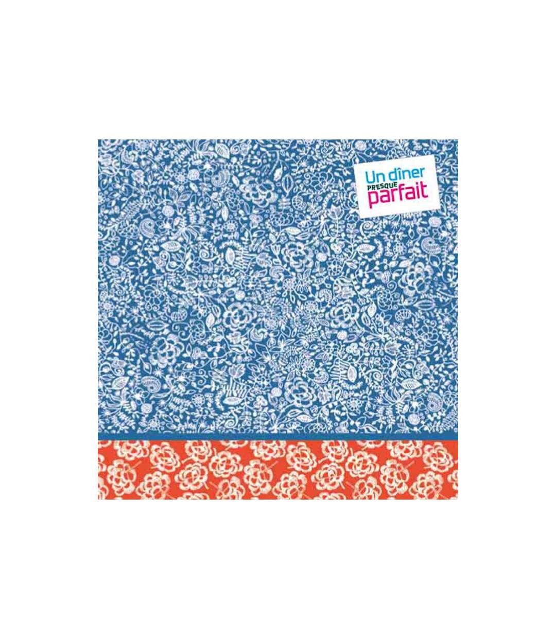 Lot de 20 Serviettes en Papier Japan 38x38cm Bleu-1