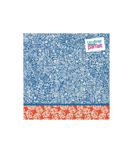 Lot de 20 Serviettes en Papier Japan 38x38cm Bleu