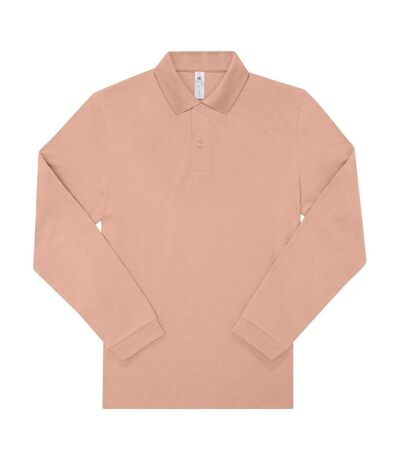 Polo manches longues- Homme - PU427 - rose