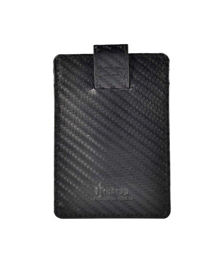 Ribbed Leather Card Holder One Size Black Firetrap