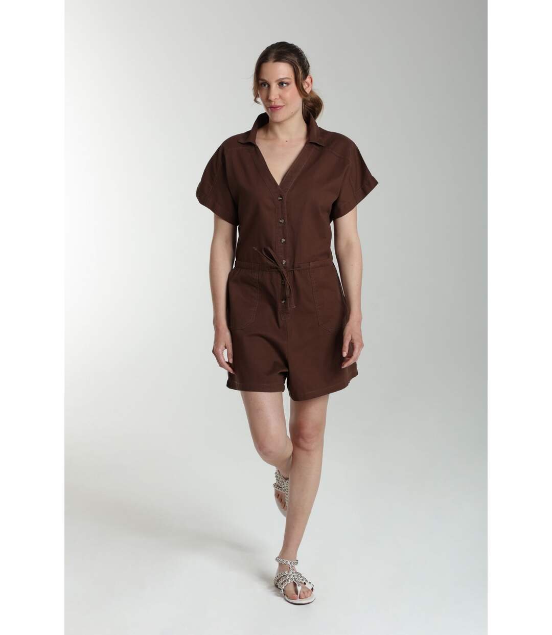 Combinaison Courte Femme Darry  | Gerard Pasquier Avec Col Polo Oucolvert | Gerard Pasquier-1