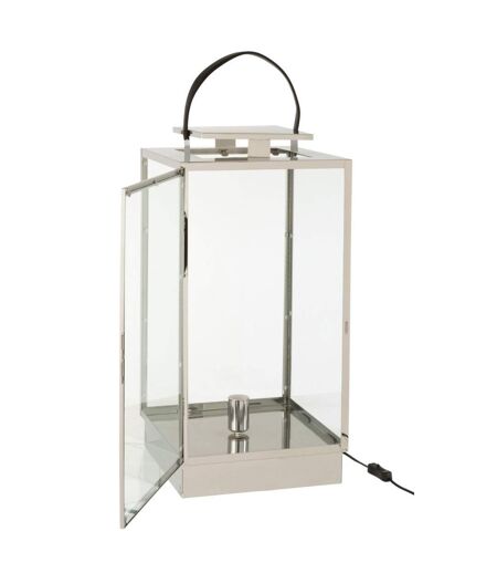 Lanterne en Verre Rosalinda 76cm Argent