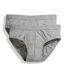 Fruit Of The Loom Mens Classic Sport Briefs (Pack Of 2) (Light Grey Marl)