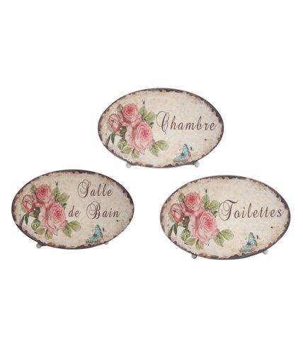 Plaque de portes pour la maison Roses (Lot de 3)