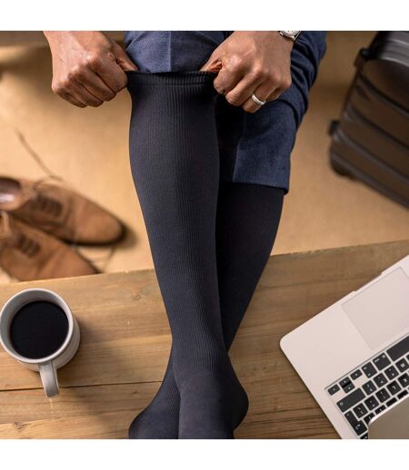 1 Pack Mens 18 mmHg Graduated Compression Flight Socks for DVT