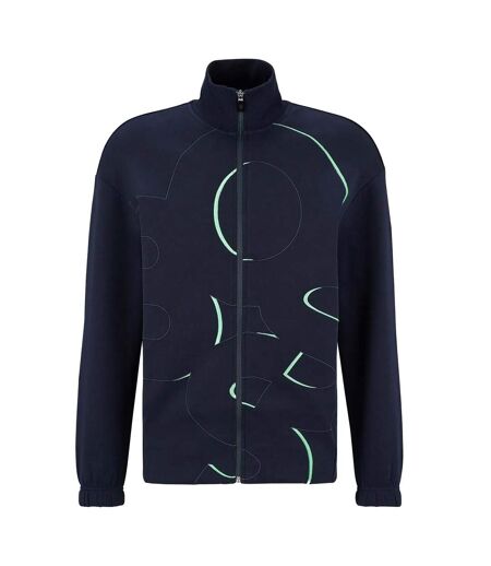 Mens Skovered Full Zip Sweatshirt Dark Blue Boss