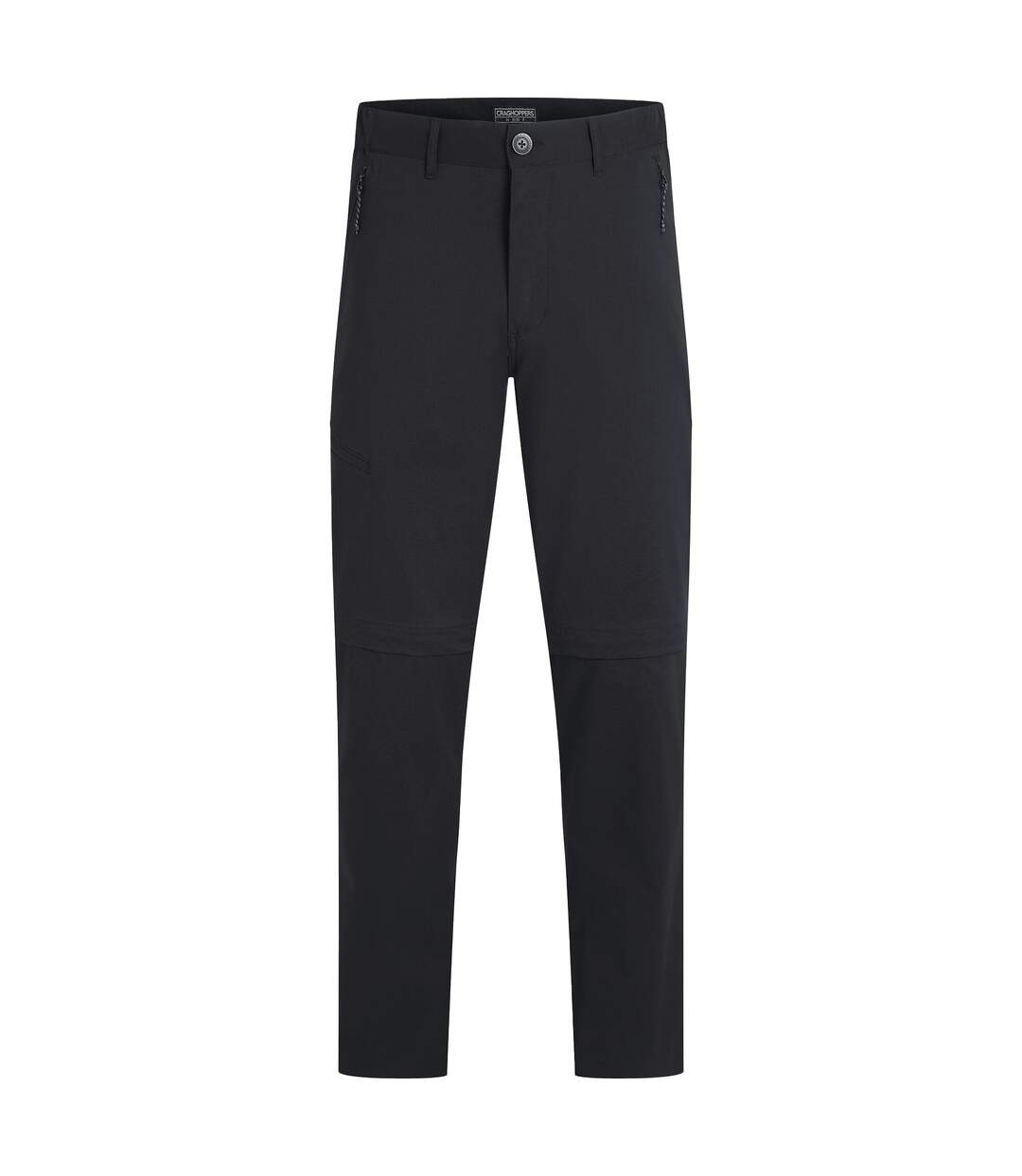 Pantalon Uni À Taille Mi-haute Semi-élastiquée 2-en-1 Kiwi Pro Homme Noir Craghoppers-2