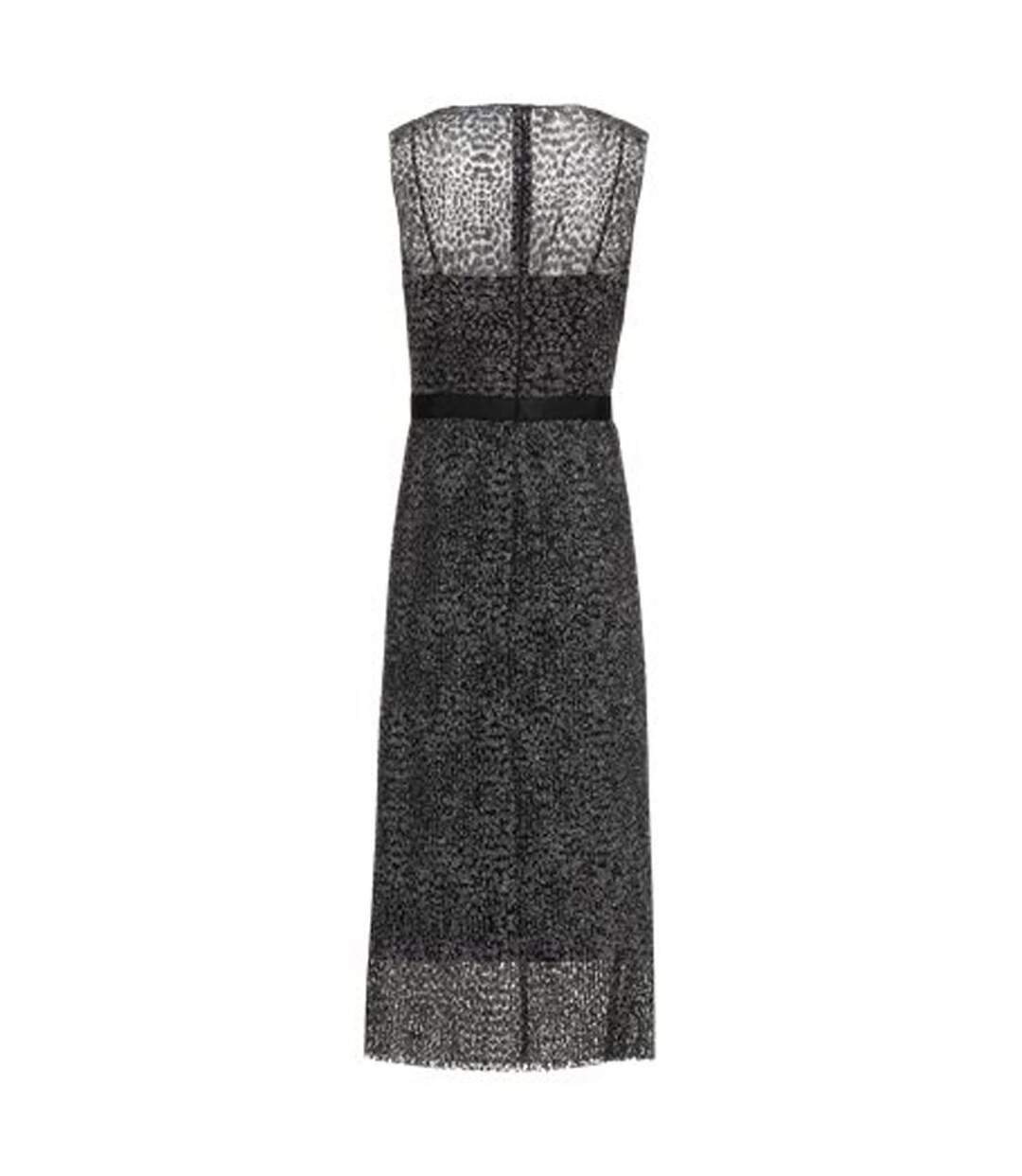 Robe Mi-longue Delyra Femme Noir Argenté Boss-3