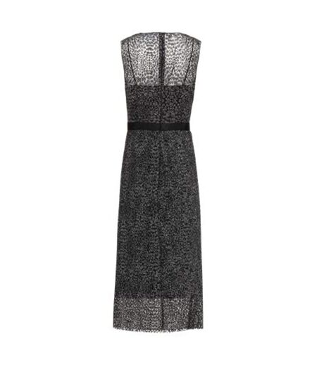 Robe Mi-longue Delyra Femme Noir Argenté Boss