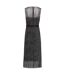 Robe Mi-longue Delyra Femme Noir Argenté Boss-3