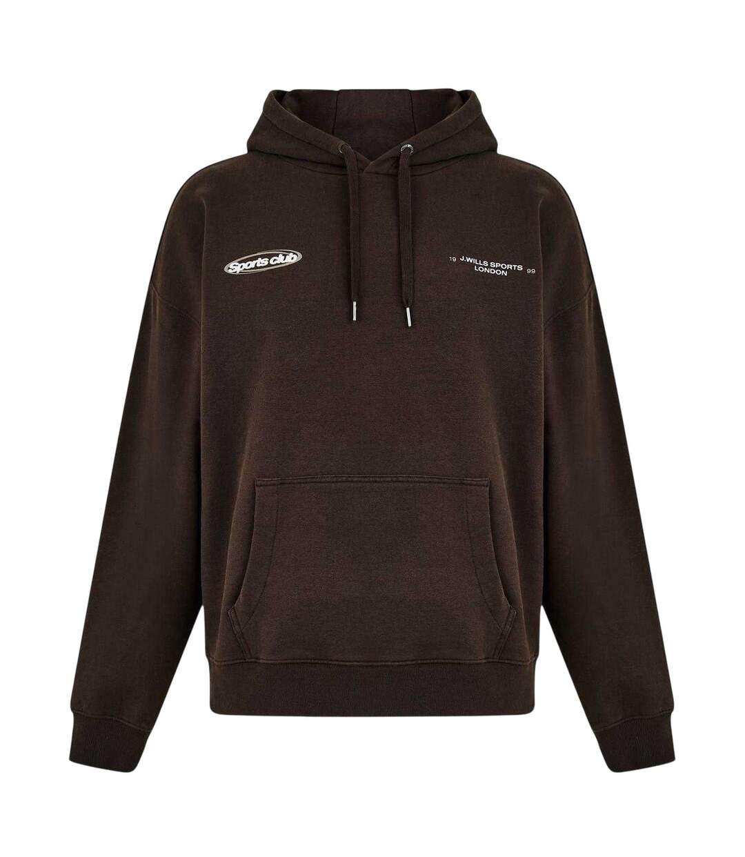 Mens Back Print Regular Hoodie Coffee Jack Wills-2