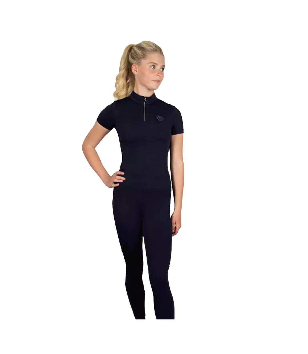 Womens/ladies Hamilton Sparkle Sports Top Navy Coldstream-1