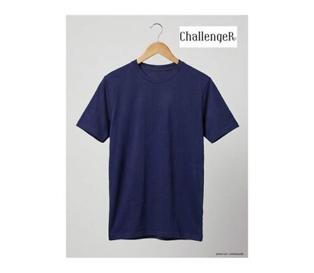 Tee-shirt Uni Ras du Cou Challenger F110 Bleu Marine