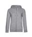 Sweat À Capuche Queen Adulte Gris Chiné B&C-1