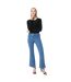 Womens/ladies flared hem petite jeans mid wash Principles