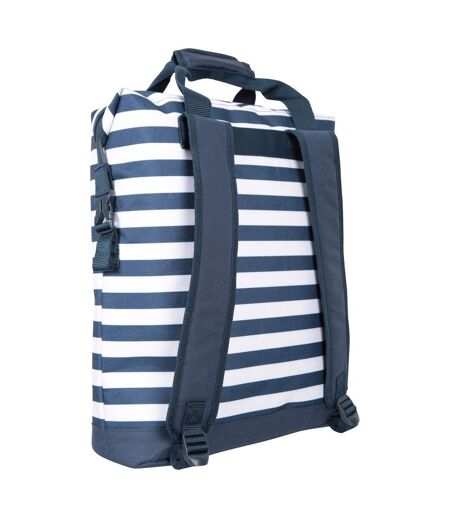 Contrast striped beach cool bag one size navy Mountain Warehouse