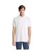 Unisex Adult Pacific Pique Twin Needle Stitch Polo Shirt White SOLS-1
