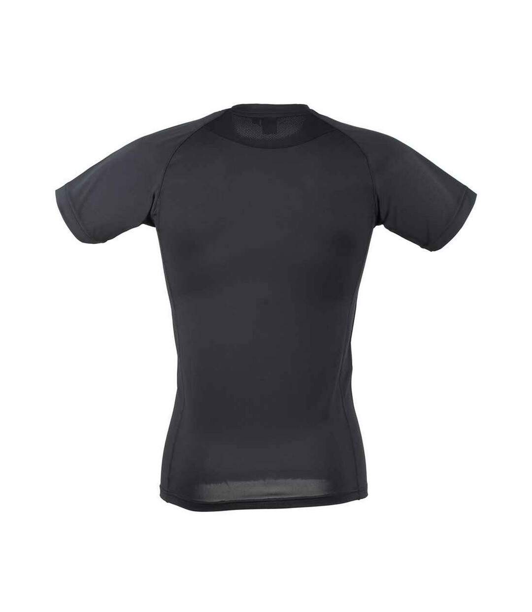 Mens Slim T-shirt Black Black Tombo-2