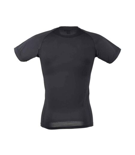 Mens Slim T-shirt Black Black Tombo