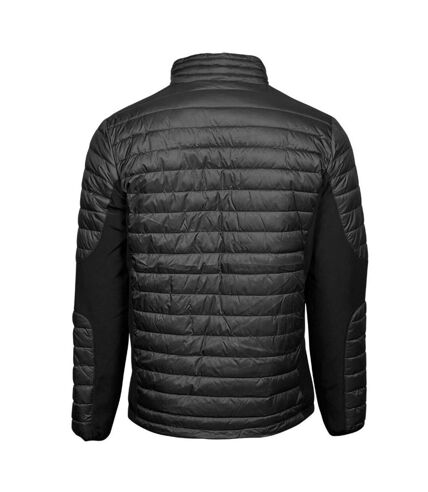 Tee Jays Mens Crossover Padded Jacket (Black/Black)